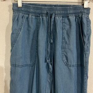 Thread and supply jogger, rouge, ankle XS elastic comfort lagan Chambrey blue